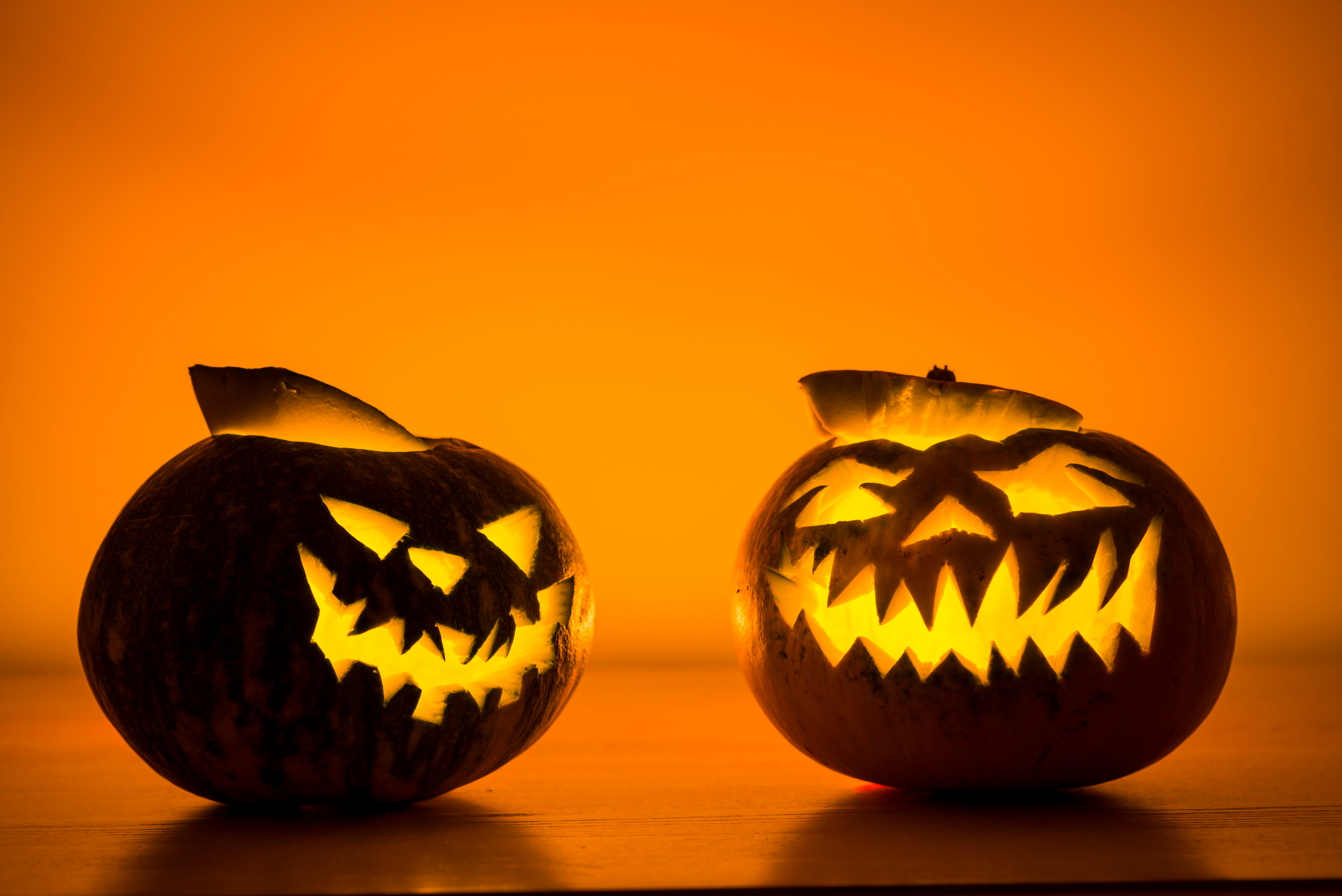 Carved Halloween pumpkins